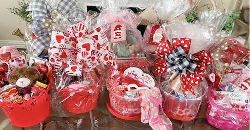 Valentine Basket  Valentine gift baskets, Valentine's day gift