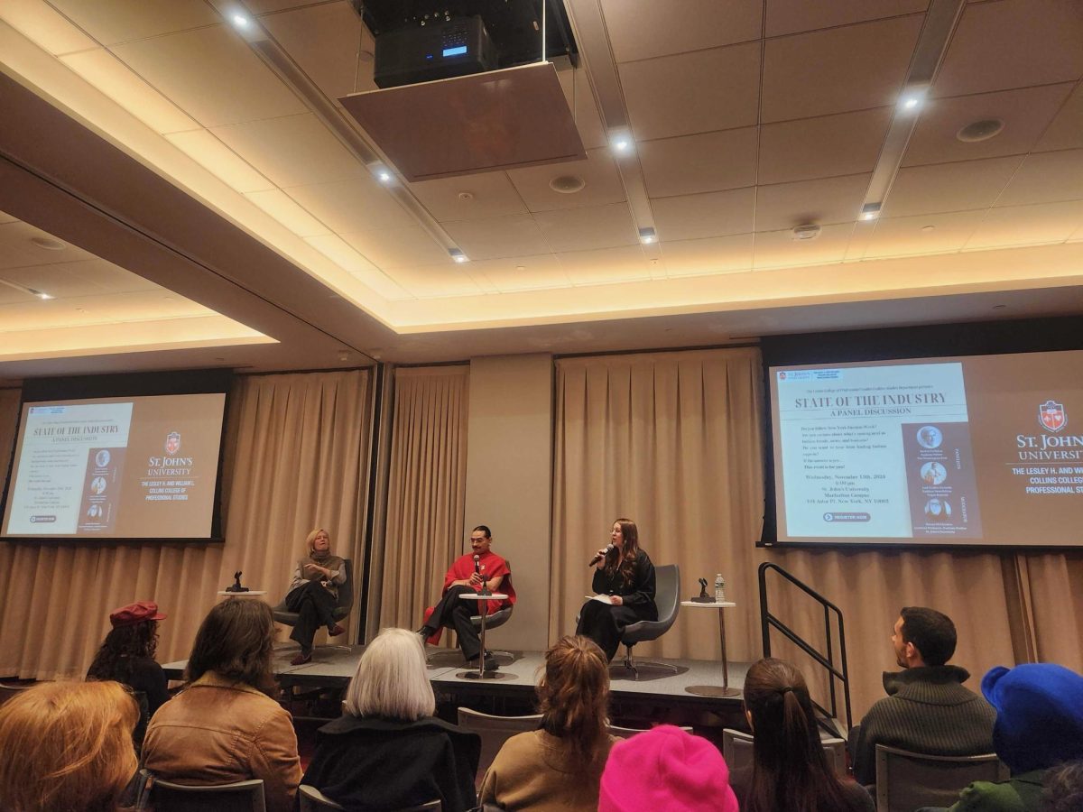 Rachel Tashjian, José Criales-Unzueta, and Emma McLendon spoke at the Nov. 13 panel. 
Torch Photo / Malak Kassem 